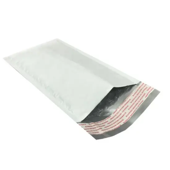 UOFFICE 100 White Poly Bubble Mailer Bags 4 x 8" - #000 Self-Sealing Envelopes image {8}