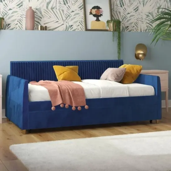 Twin Daphne Upholstered Daybed with Roll Out Trundle - Mr. Kate image {1}