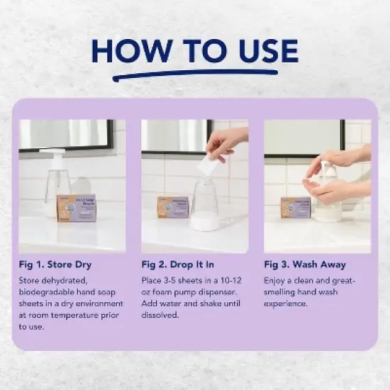 Brave Planet Foaming Handsoap Refill Sheets - Lavender or Fragrance-Free image {2}