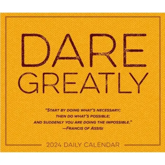 Willow Creek Press 2024 Daily Desk Calendar 5.2"x6.2" Dare Greatly image {4}
