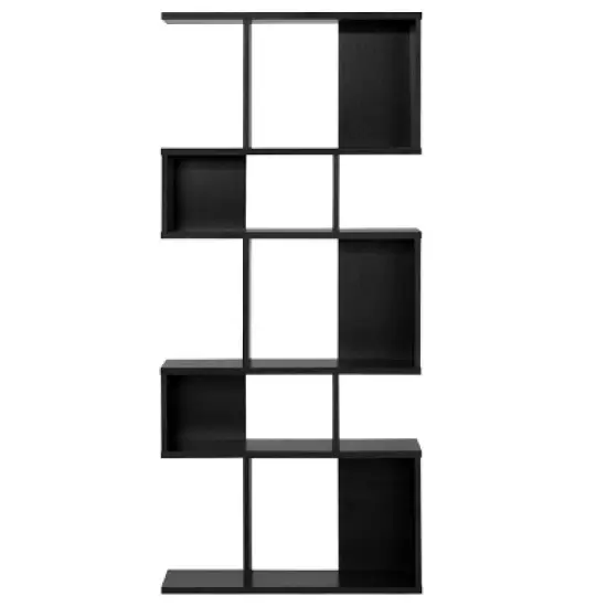 Costway 5 Cubes Ladder Shelf Freestanding Corner Bookshelf Display Rack Bookcase image {9}
