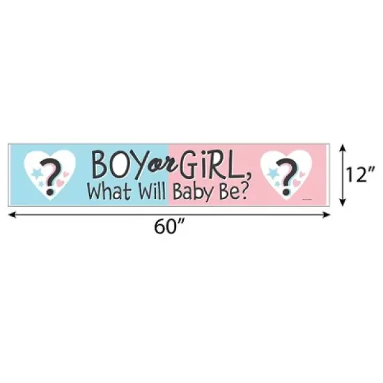 Big Dot of Happiness Baby Gender Reveal - Team Boy or Girl Party Decorations Party Banner image {1}