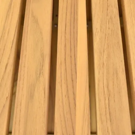 Circular Planked Wood Outdoor Dining Set 4 Ergonomic Woven Armchairs with Radial Pedestal Base image {8}