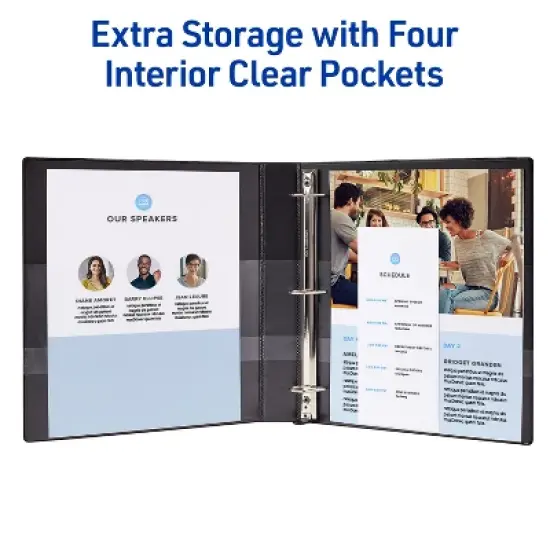 Avery Heavy-Duty Binders, 1" Slant Rings, White (6-Pack of 79799) image {5}