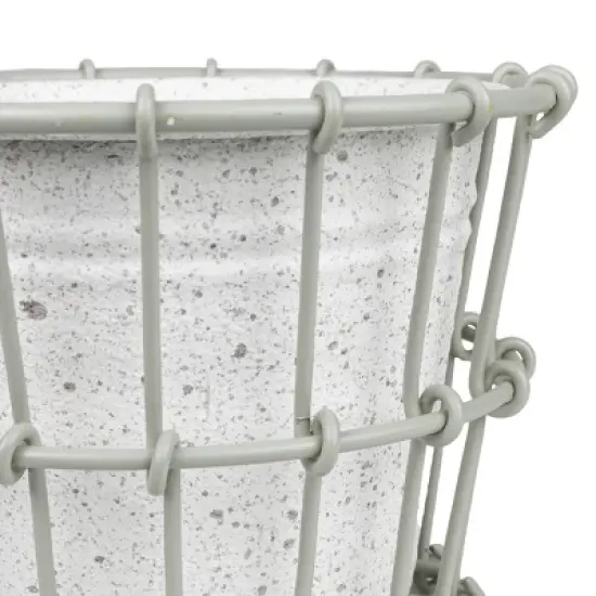 Mini 2-Piece Planter Gray Metal - Foreside Home & Garden image {3}