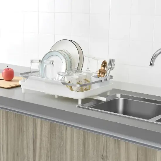 Better Houseware Large Expanding Dish Rack in White image {1}