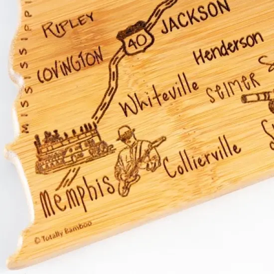 Totally Bamboo Destination Tennessee Serving and Cutting Board: State Design, Lightweight Bamboo, 18.5" x 7" image {8}
