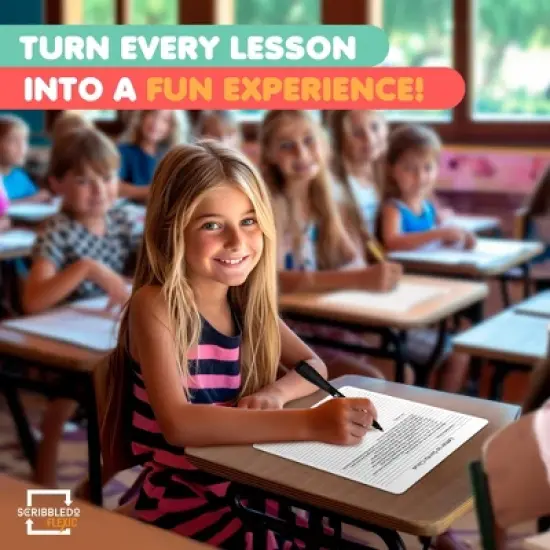 SCRIBBLEDO College Ruled Dry Erase Sheets 9x12, 10 Pack image {3}