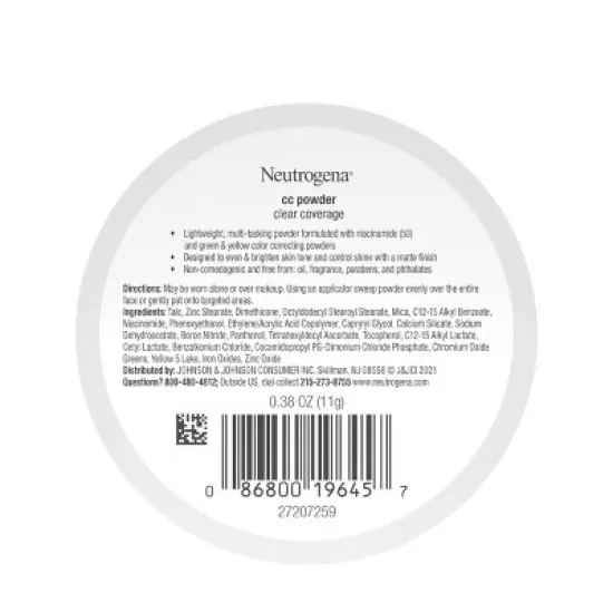 Neutrogena Clear Coverage Color Correcting Powder Compact - 0.38oz image {2}