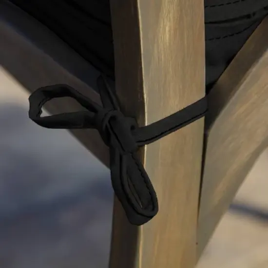 20" x 20" ProFoam Outdoor Dining Seat Cushion Onyx Black - Arden Selections image {8}