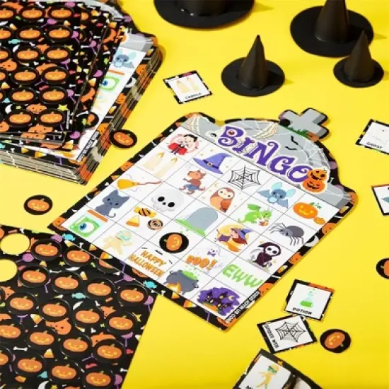 Joyfy 28 Players Halloween Bingo Game Cards, Halloween Party Favors Adults Kids Indoor Card Games for Classroom School Family Group Activities image {5}