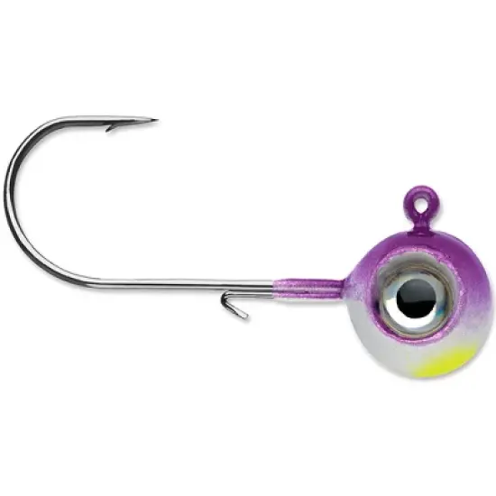 VMC Neon Moon Eye 1/8 Oz. 3D Holographic Jig - 4 Pack - Purple Albino image {1}