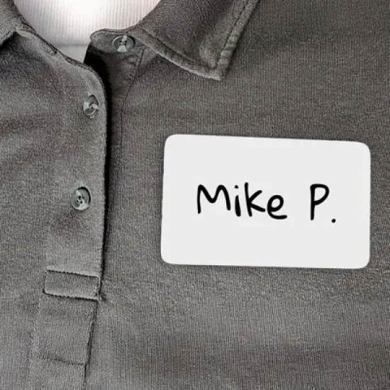 Avery Adhesive Name Badges, 2-1/3 x 3-3/8 Inches, White, Pack of 400 image {1}