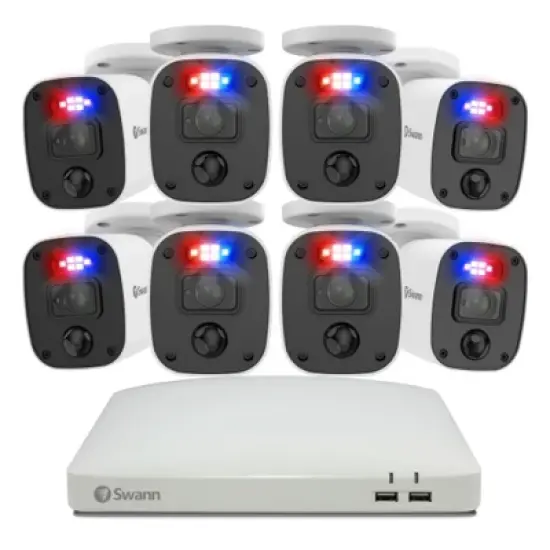 Swann DVR Security System, SWPRO Square Enforcer Bullet Camera, 84680 Hub, White image {11}