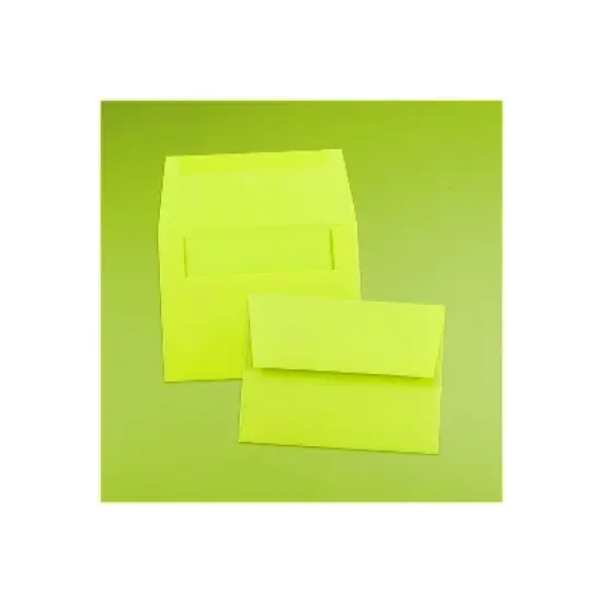 JAM Paper A2 Colored Invitation Envelopes 4.375 x 5.75 Ultra Lime Green WDBH610H image {3}