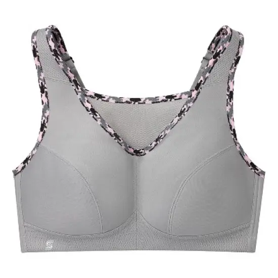 Glamorise Womens No-Bounce Camisole Sports Wirefree Bra 1066 Soft Gray image {3}