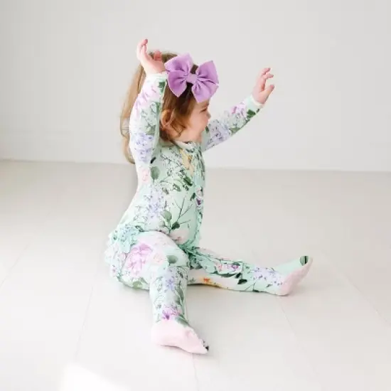 Infant Erin Footie Ruffled Zippered One Piece - Posh Peanut image {4}