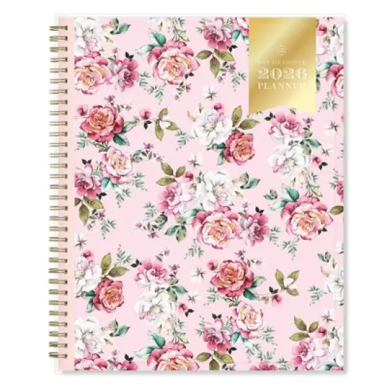 Blue Sky Day Designer Weekly/Monthly Planning Calendar 8.5"x11" Rose Pink Floral image {15}