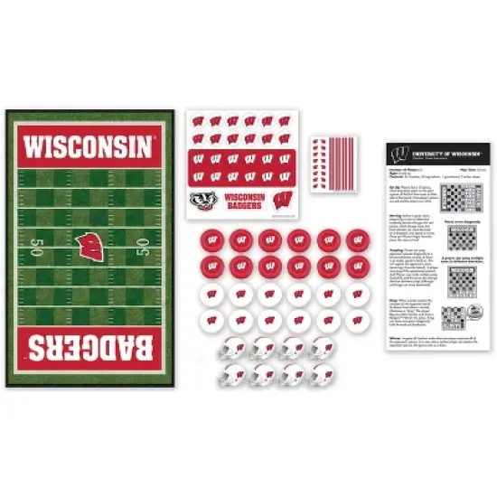 MasterPieces Officially licensed NCAA Wisconsin Badgers Checkers Board Game for Families and Kids ages 6 and Up image {2}