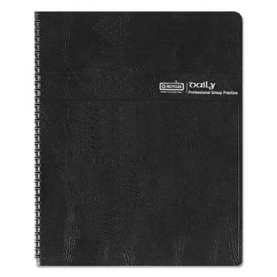 Executive Series Four-Person Group Practice Daily Appointment Book, 11 x 8.5, Black Hard Cover, 12-Month (Jan to Dec): 2026 image {4}