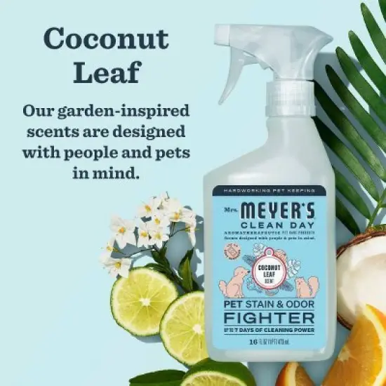 Mrs. Meyer's Clean Day Liquid Coconut Scent Pet Stain Remover and Odor Fighter - 16 fl oz image {2}