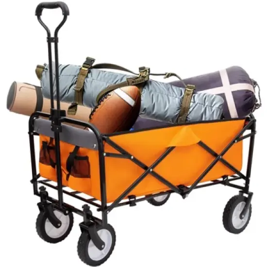 Kumasinova Collapsible Foldable Wagon Cart with Strapping System,Beach Wagon All-Terrain Wheels,Wagon Carts Foldable for Camping,Garden,360lbs image {5}