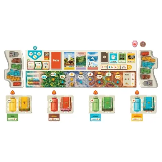 Keymaster Games Parks 2nd Edition Board Game: Includes Cards, Game Board, Tokens, Wooden Pieces for 2-5 Players image {2}
