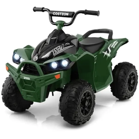 Costway 12V Battery Powered Kids Ride On ATV Electric 4-Wheeler Quad Car with  MP3 & Light image {11}