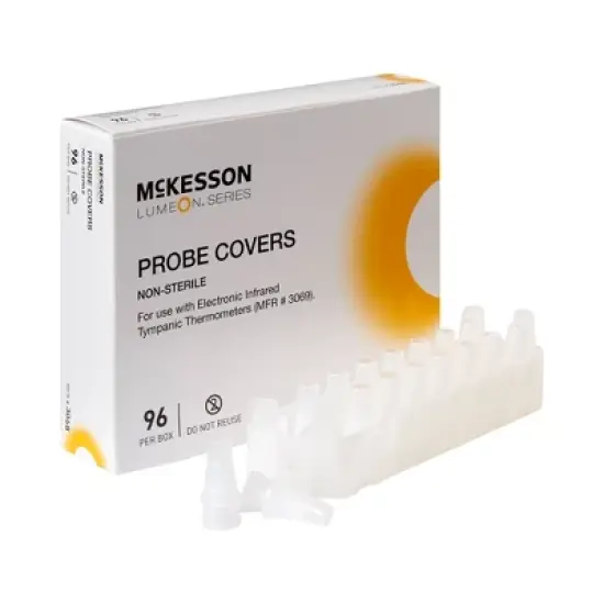 McKesson LUMEON Tympanic Thermometer Probe Cover For use with Tympanic Thermometers 3068 96 per Box image {2}