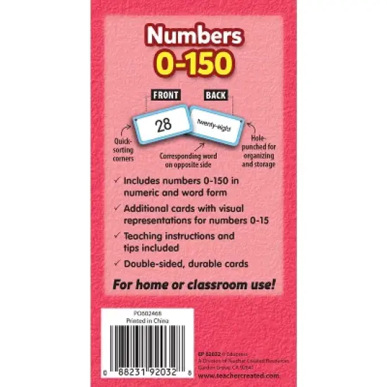 Edupress Numbers 0-150 Flash Cards image {2}