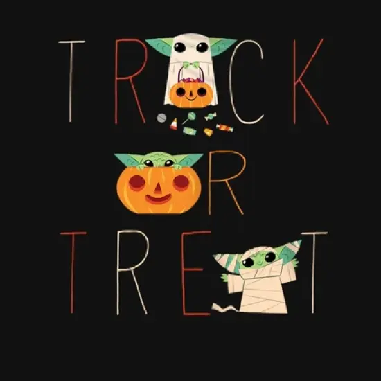 Girl's Star Wars The Mandalorian Halloween Grogu Trick or Treat T-Shirt image {1}