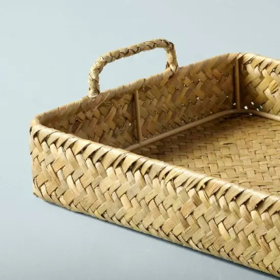 36" Extra-Large Natural Woven Basket Tray - Hearth & Hand&trade; with Magnolia image {3}