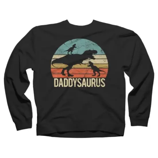 Unisex Design By Humans Retro Daddy Dinosaur Daddysaurus Roar By nathanhoang Sweatshirt image {3}