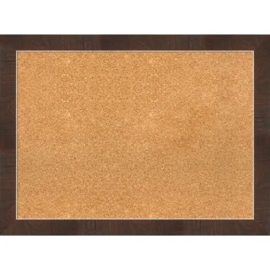 Amanti Art Wildwood Brown Narrow Framed Corkboard, Natural Cork image {6}