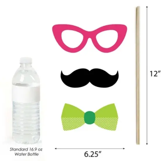 Big Dot of Happiness 21st Birthday - Cheerful Happy Birthday - Colorful Twenty-First Birthday Party Photo Booth Props Kit - 20 Count image {3}