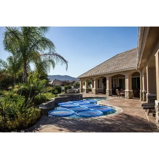 Solar Sun Rings UV Resistant Above Ground Inground Swimming Pool Hot Tub Spa Heating Accessory Circular Heater Solar Cover, SRR, Blue image {2}