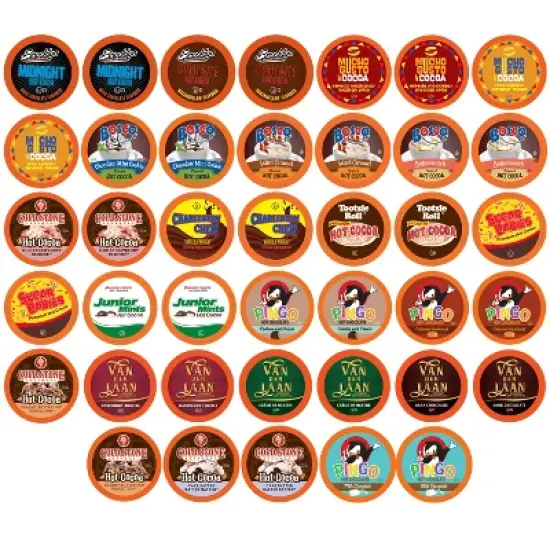 Two Rivers Hot Chocolate Flavored Pods Variety Sampler Pack,2.0 Keurig,40 ct image {11}