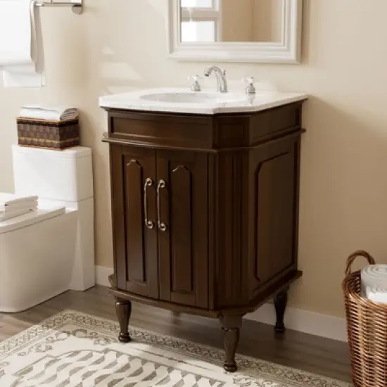 Hyleory Bathroom Storage Vanity,Bathroom Cabinets Freestanding with Door for Bathroom Floor Cabinet,Restroom Cabinet, Storage Cabinet image {10}