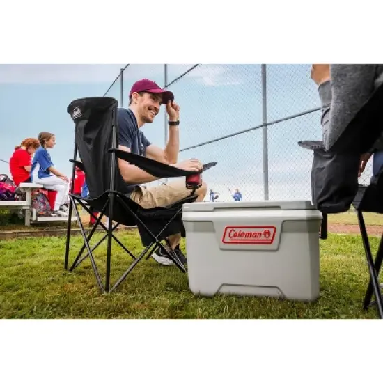 Coleman Quad Portable Camping Chair with Built-In Cooler - Black image {6}