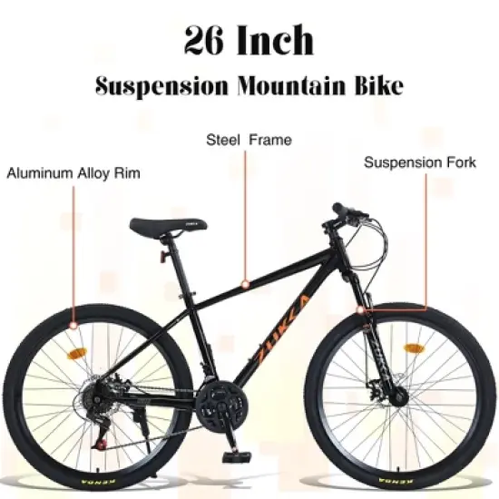 Gulches 26-Inch Mountain Bicycles for Men and Women - 24 Speed with Suspension Fork and KENDA Tires image {5}