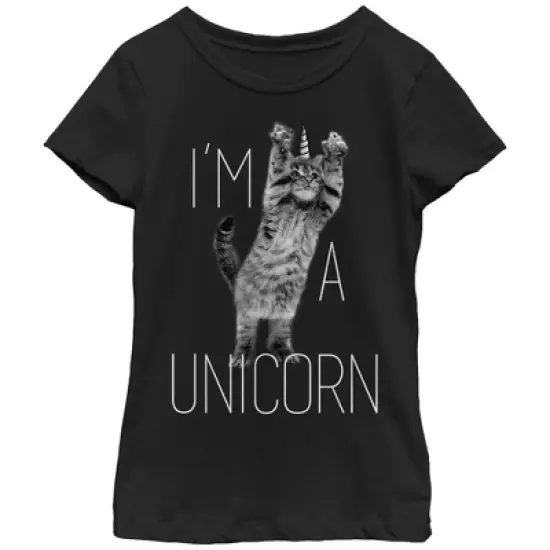 Girl's Lost Gods I'm a Unicorn Cat T-Shirt image {3}