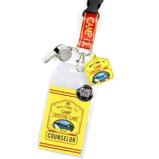 Friday The 13th Camp Crystal Lake Counselor Lanyard Clear ID Badge Holder image {1}