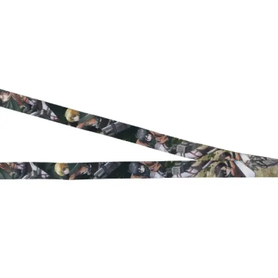 Attack on Titan Scout Regiment ID Lanyard Badge Holder with Rubber Pendant image {2}