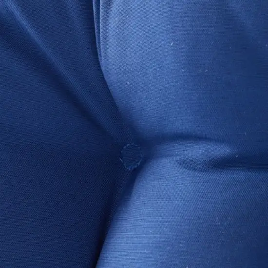 Solid Outdoor Swing and Bench Cushion - Marine - Kensington Garden image {6}