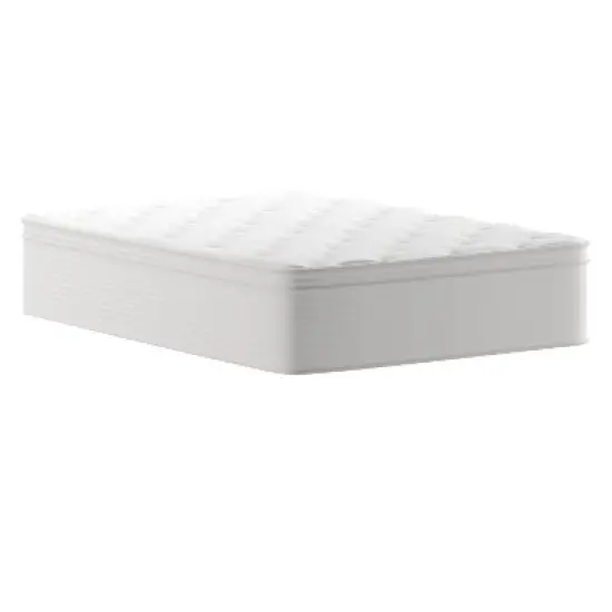 Merrick Lane 14" Premium Comfort Euro Top Hybrid Pocket Spring and Memory Foam Mattress in a Box with Reinforced Edge Support image {13}