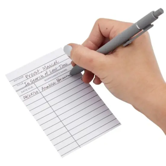 Best Paper Greetings 500 Pack Blank Library Cards for School Book Checkouts, CDs, DVDs, Vinyl Records, Classroom Supplies, White, 3 x 5 In image {2}