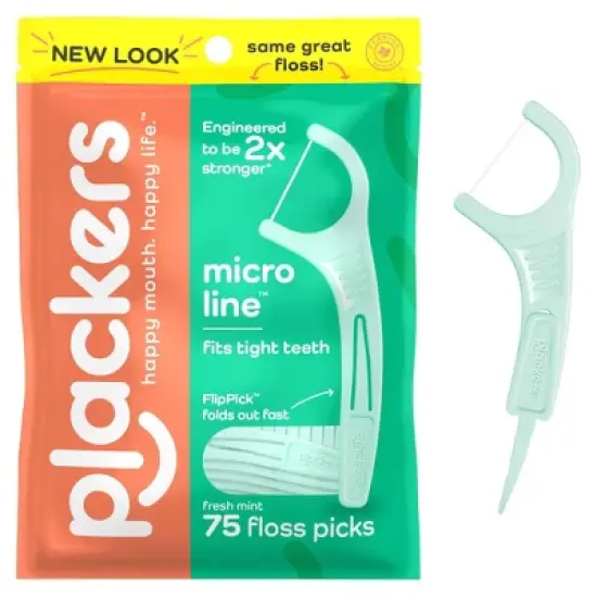 Plackers Dental Floss Picks - 75ct image {3}