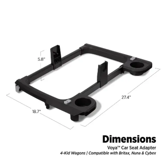 Radio Flyer Voya Stroller Car Seat Adapter Nuna Cybex Britax - Black image {3}