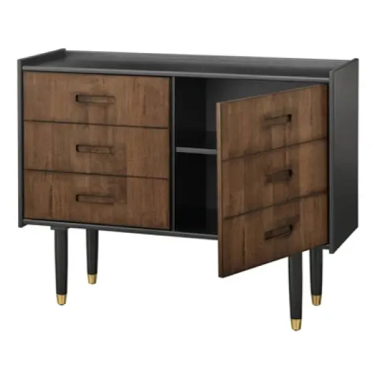 Randy Decorative/Buffet Cabinet Black/Walnut - angelo:HOME image {5}