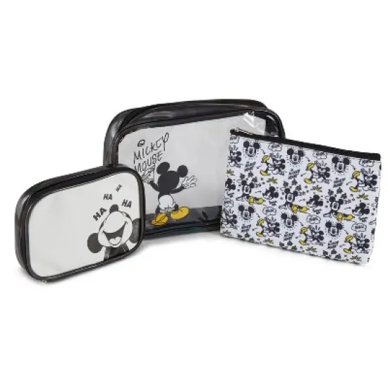 Mickey Mouse 3 Piece Cosmetic Case Set - Black image {7}